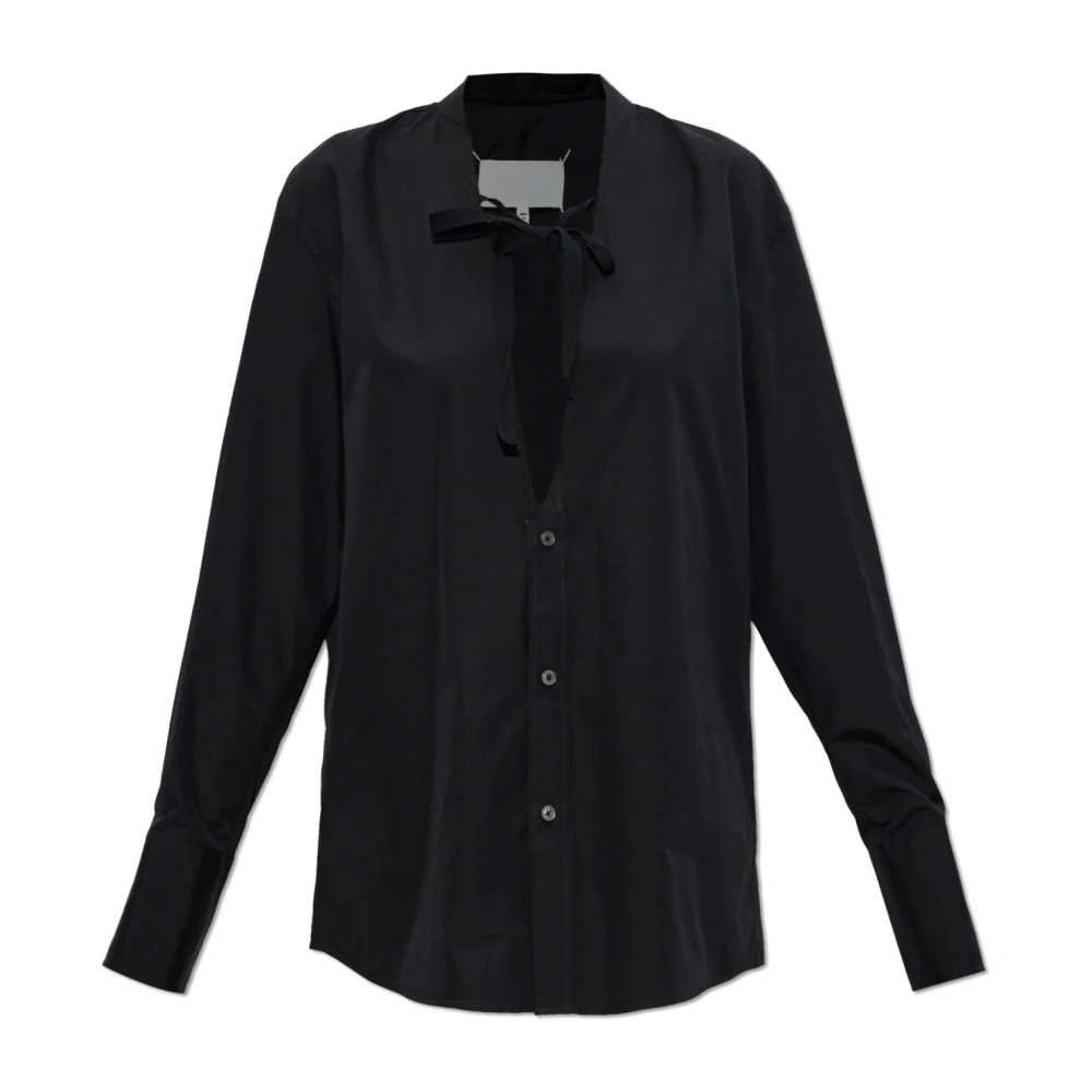 Maison Margiela Femme Noir - Chemise Avec Décoratif - Blouses Et Chemises - Taille: 36 Fr