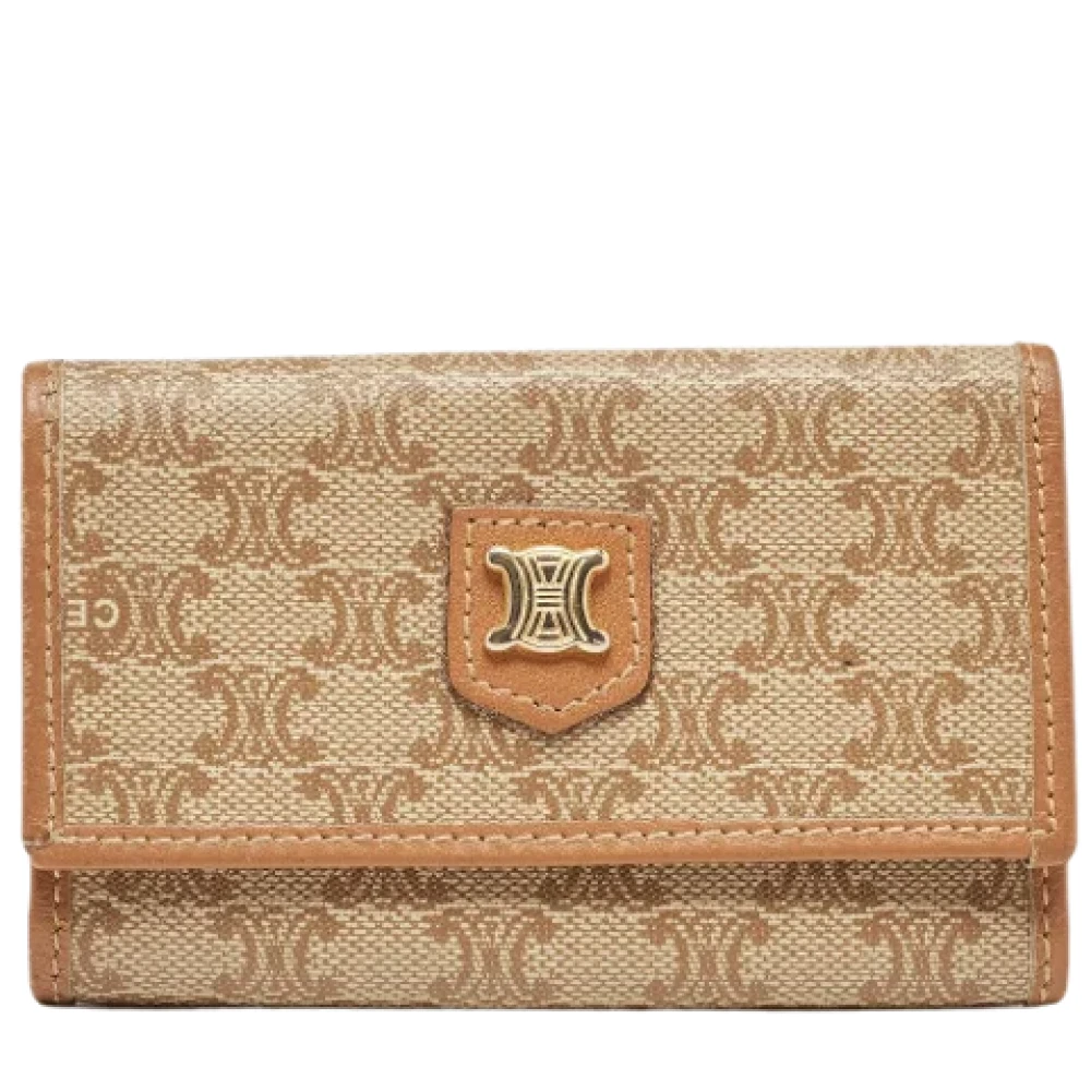 Celine Vintage Pre-owned Coated canvas celine-bags Beige Dames