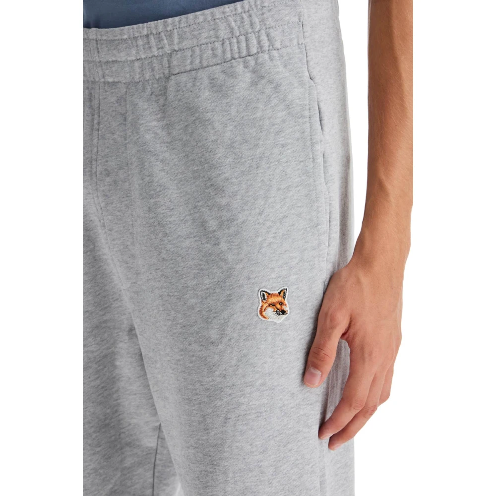 Maison Kitsuné Fox Head Patch Joggers Gray Heren