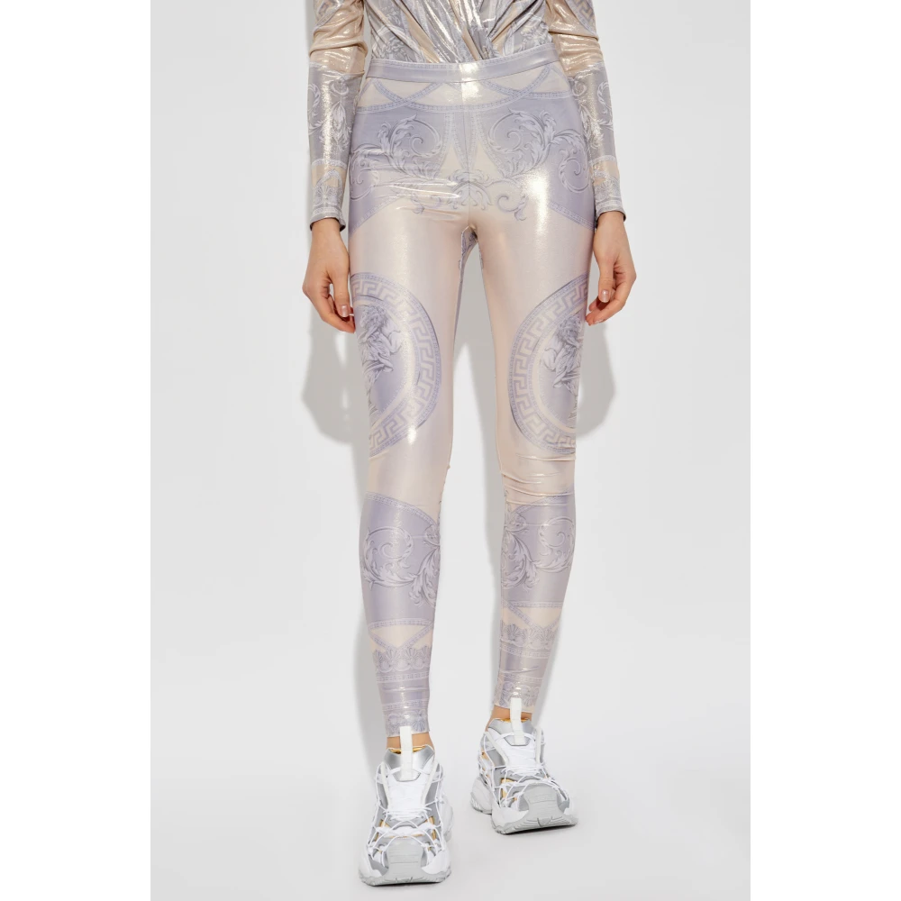 Versace Leggings met La Coupe des Dieux print Yellow Dames