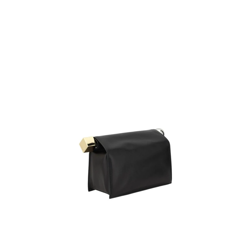 Jacquemus Elegante leren clutch tas Black Dames