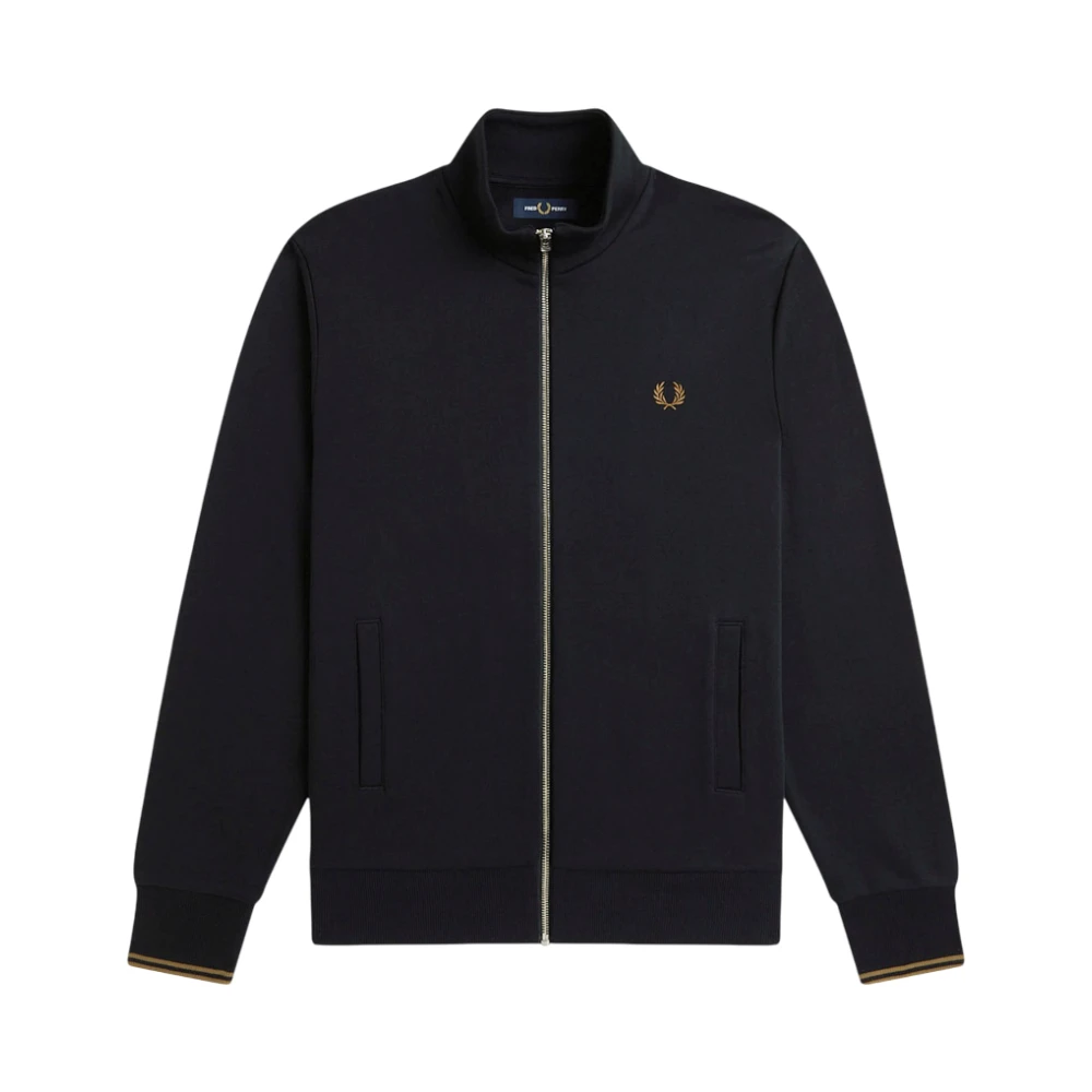 Fred Perry Men's Black Zip Through Sweatshirt