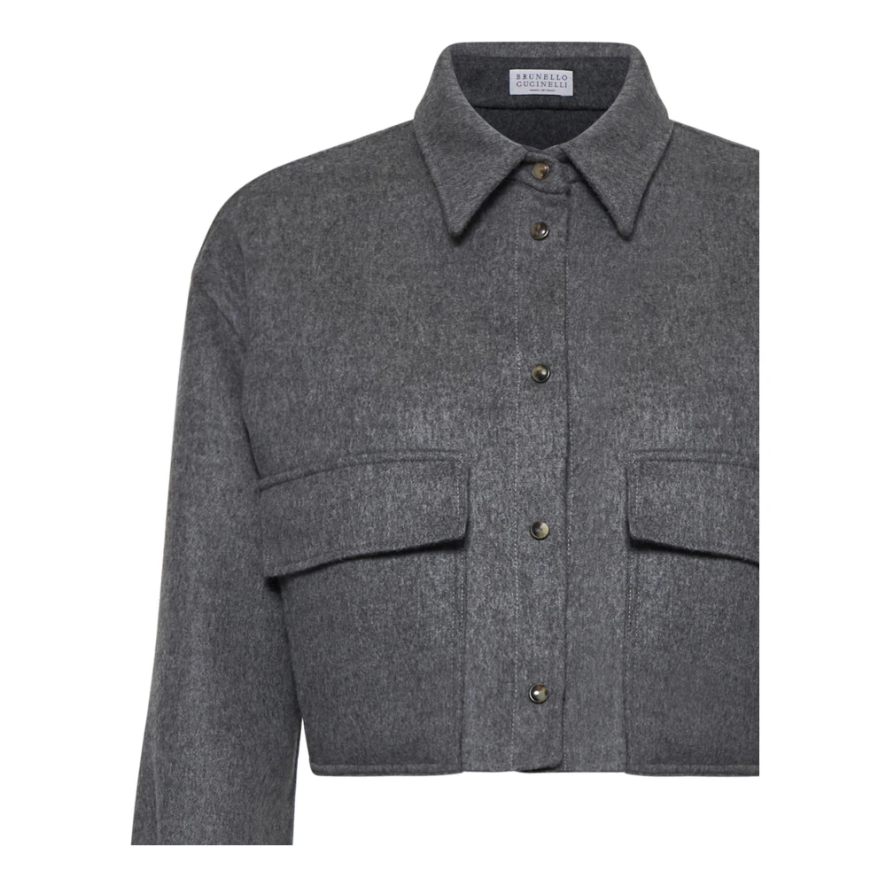 BRUNELLO CUCINELLI Grijze Shirts voor modebewuste vrouwen Gray Dames