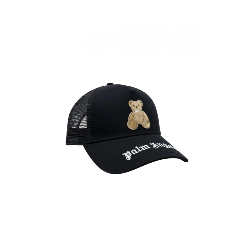 Palm Angels Men's Black Trucker Bear Cap - Hats & Caps - One Size - Accessories