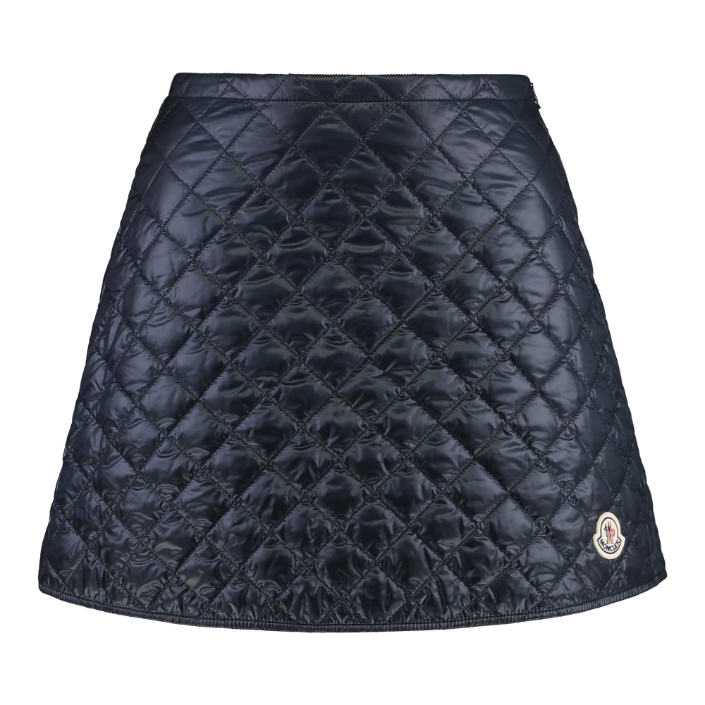 Moncler Diamond-Quilted Mini Skirt - Female - Short Skirts - Blue - Xs - Skirts