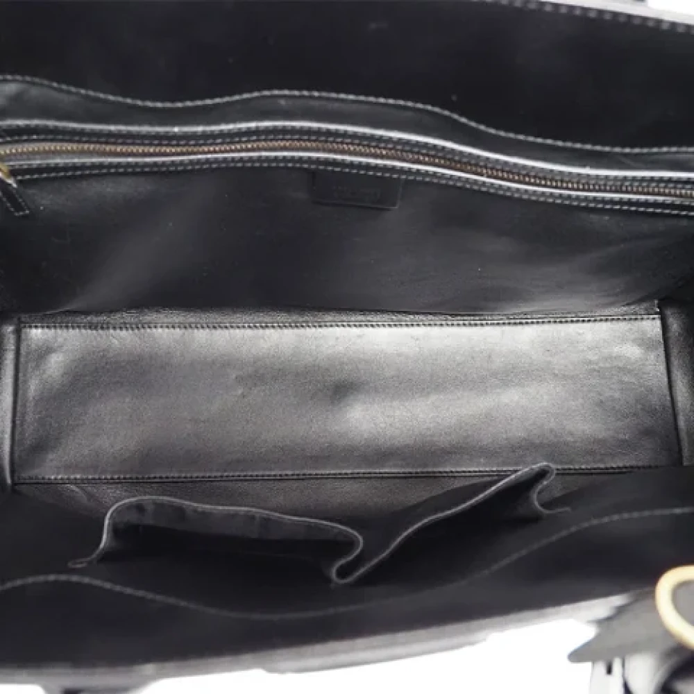 Gucci Vintage Pre-owned Leather totes Black Dames