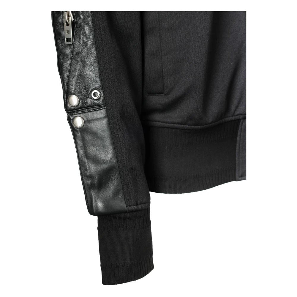 Givenchy Logo Hooded Sweatshirt met Ritsdetails Black Heren