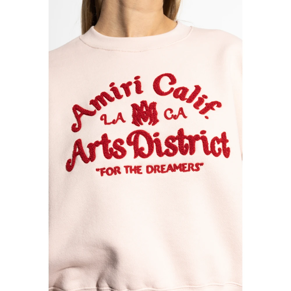 Amiri Sweatshirt met geborduurd patroon Pink Dames