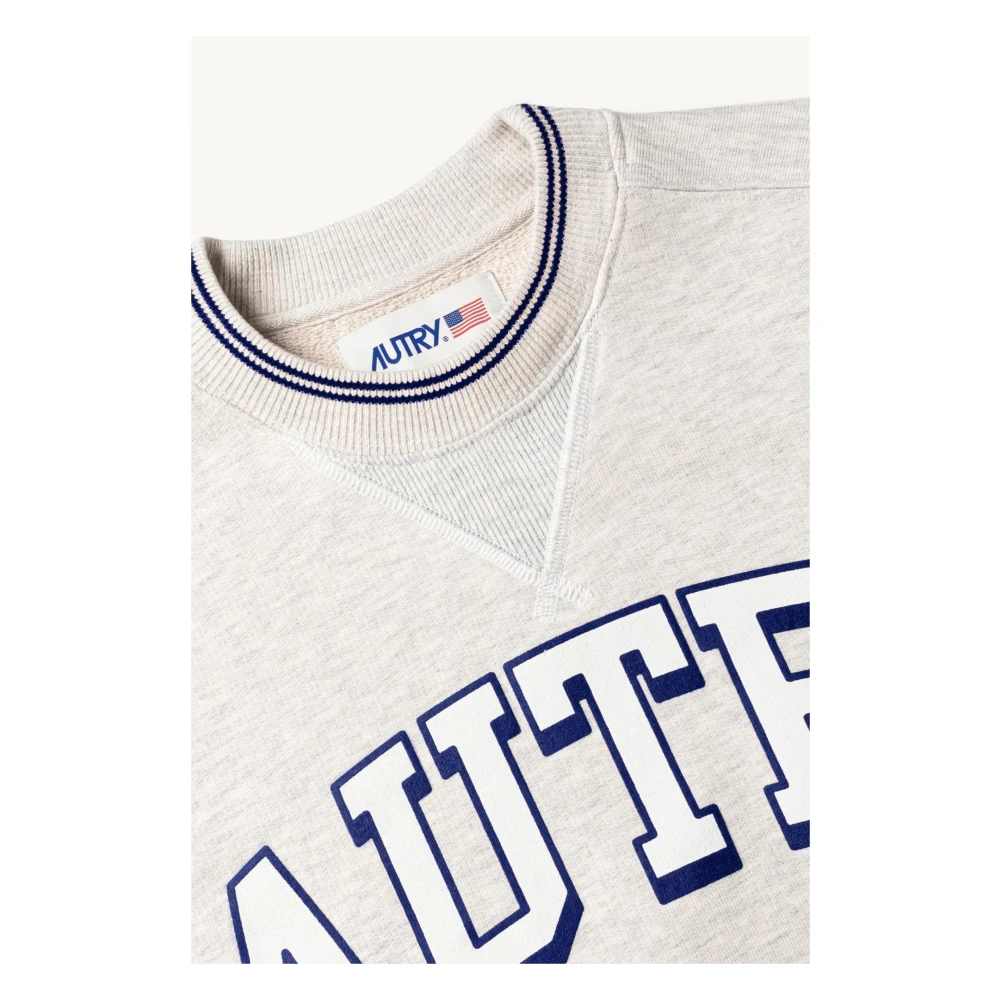 Autry Grijze Logo Sweatshirt Relaxte pasvorm Gray Heren