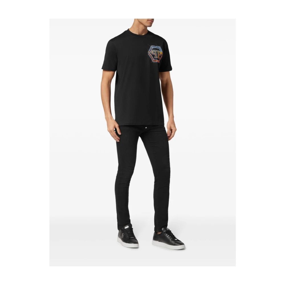 Philipp Plein Zwarte TEE voor Mannen Black Heren