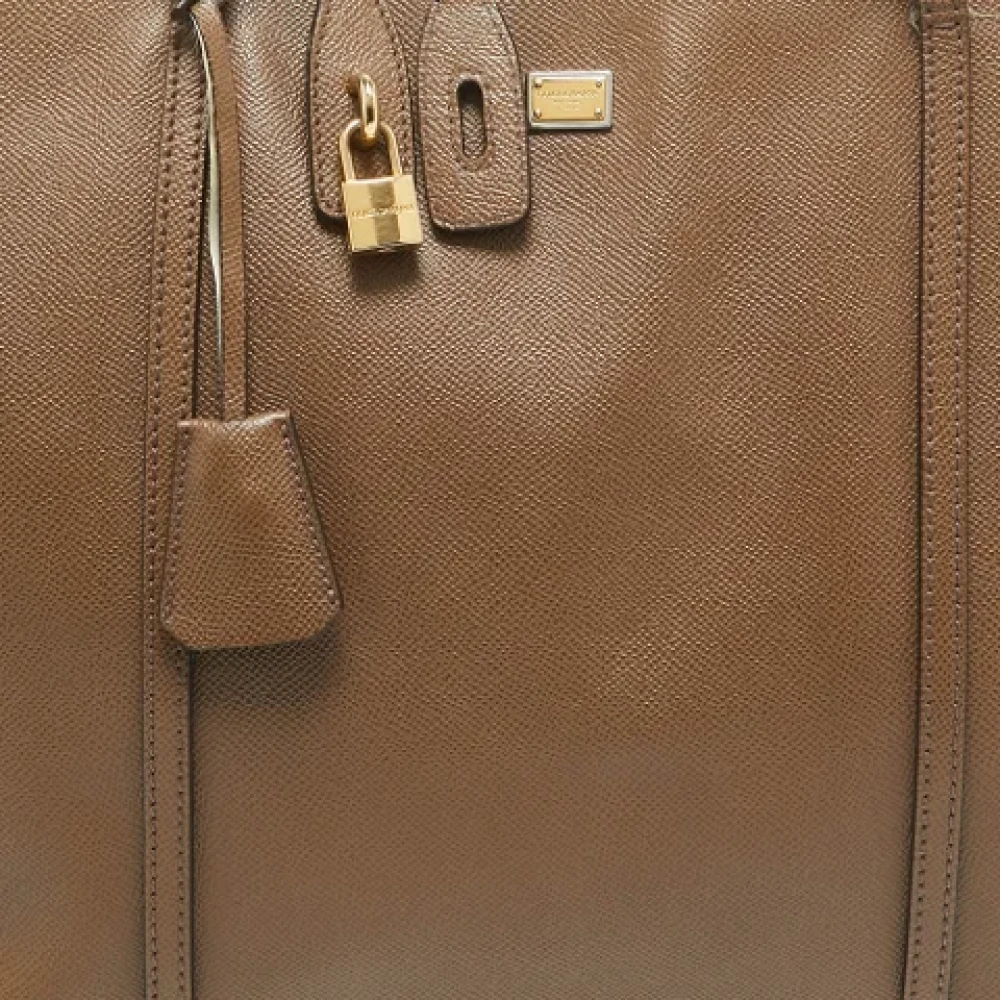 Dolce & Gabbana Pre-owned Leather totes Beige Dames