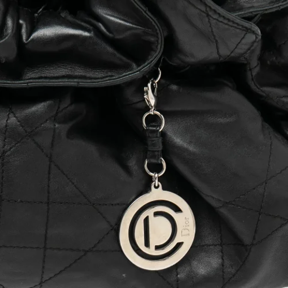 Dior Vintage Pre-owned Leather handbags Black Dames