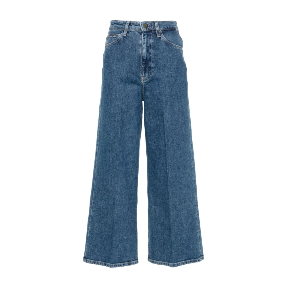 Calvin Klein Blauwe Wide Leg Jeans Blue Dames