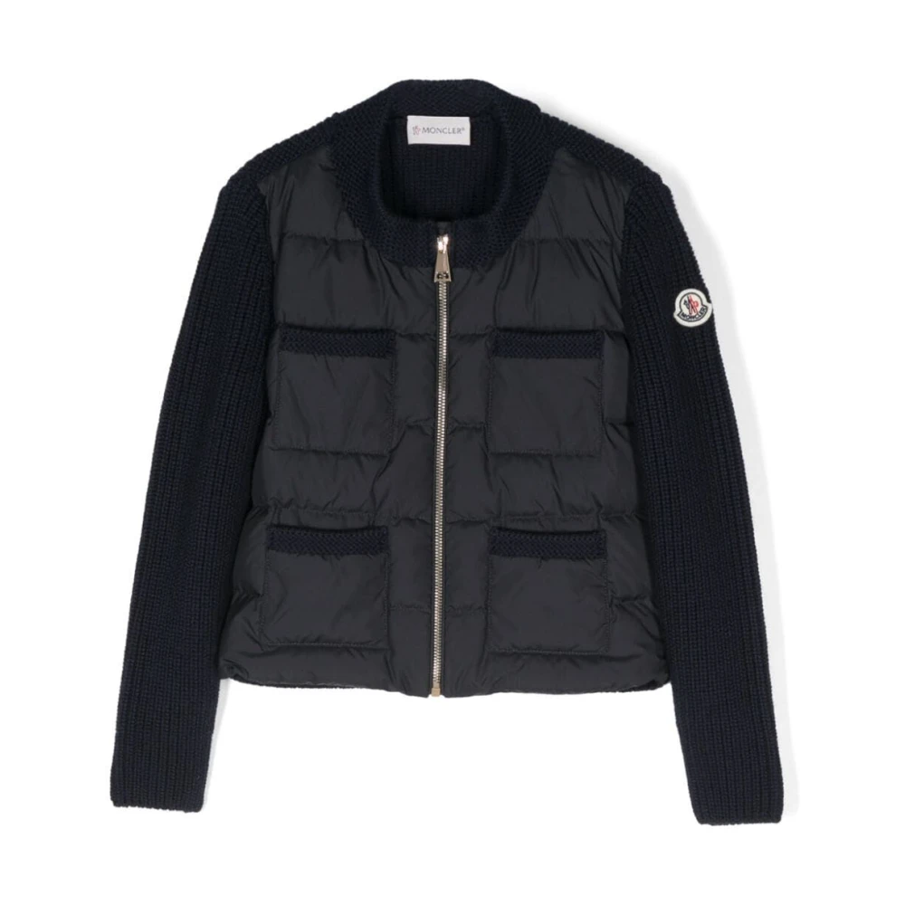 Moncler Blå Cardigan Tröja för Kvinnor Blue, Unisex