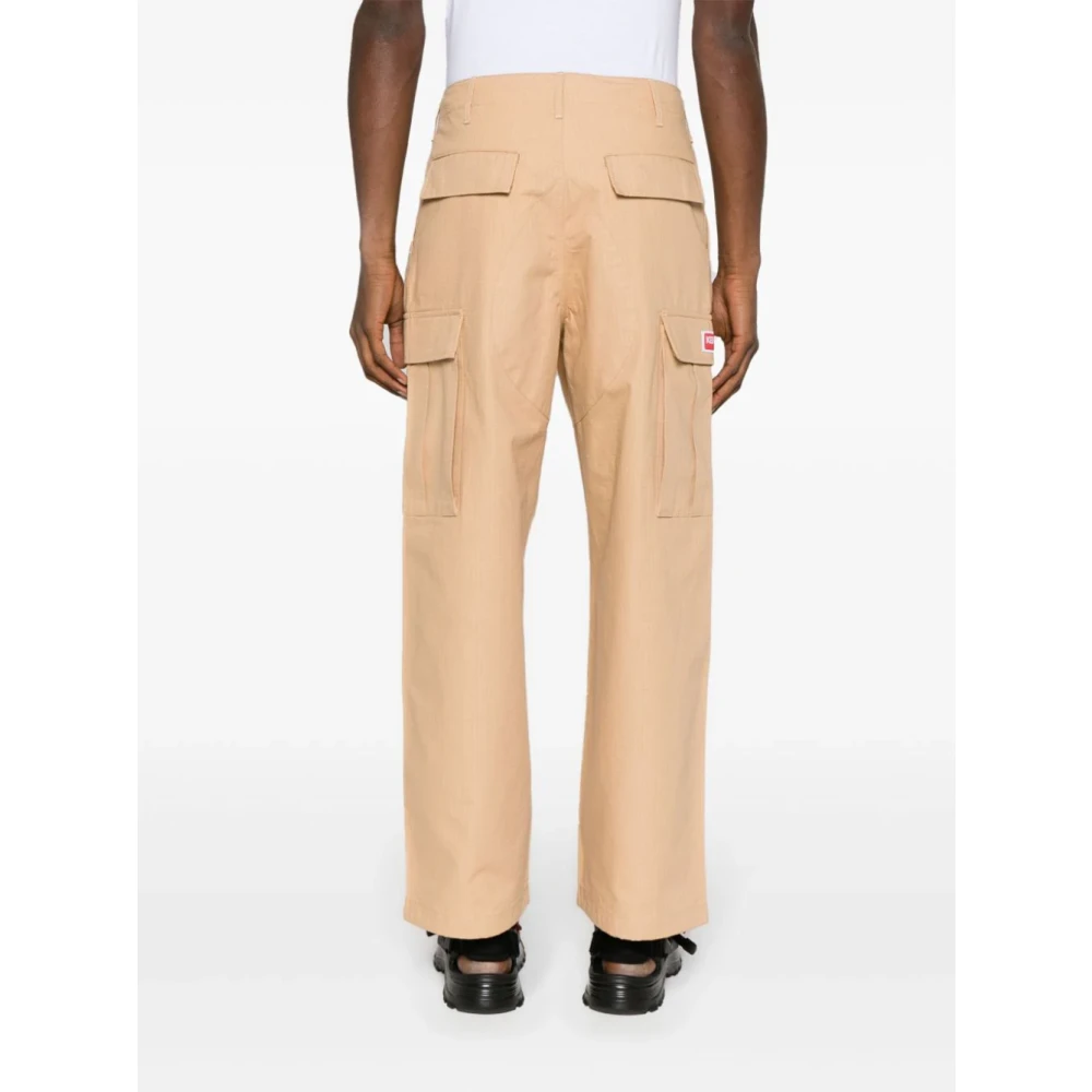 Kenzo Beige Broek met Verstelbare Koorden Beige Heren