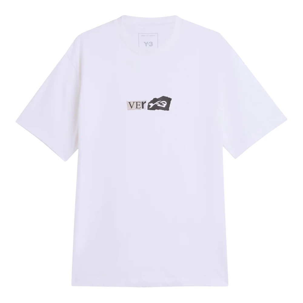 Y-3 Women's White Very-3 Ss Tee - T-Shirts - M - Tops