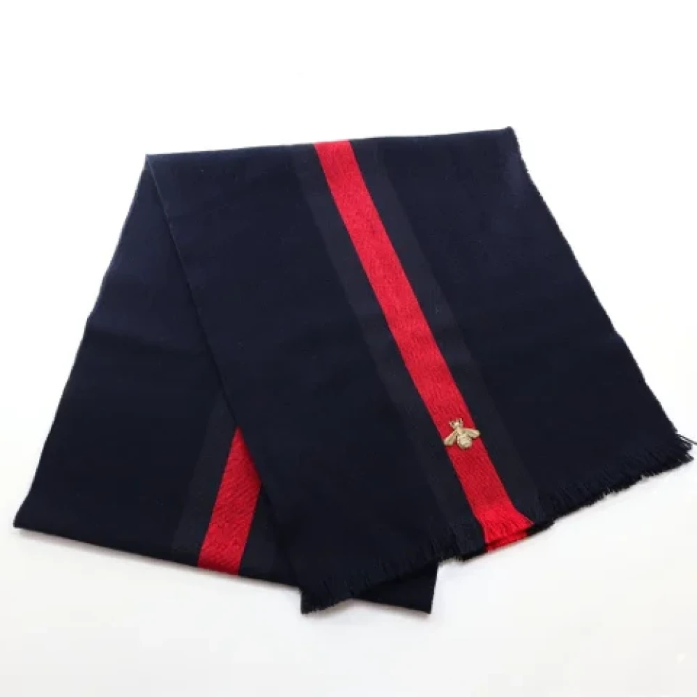 Gucci Vintage Pre-owned Cashmere scarves Blue Dames
