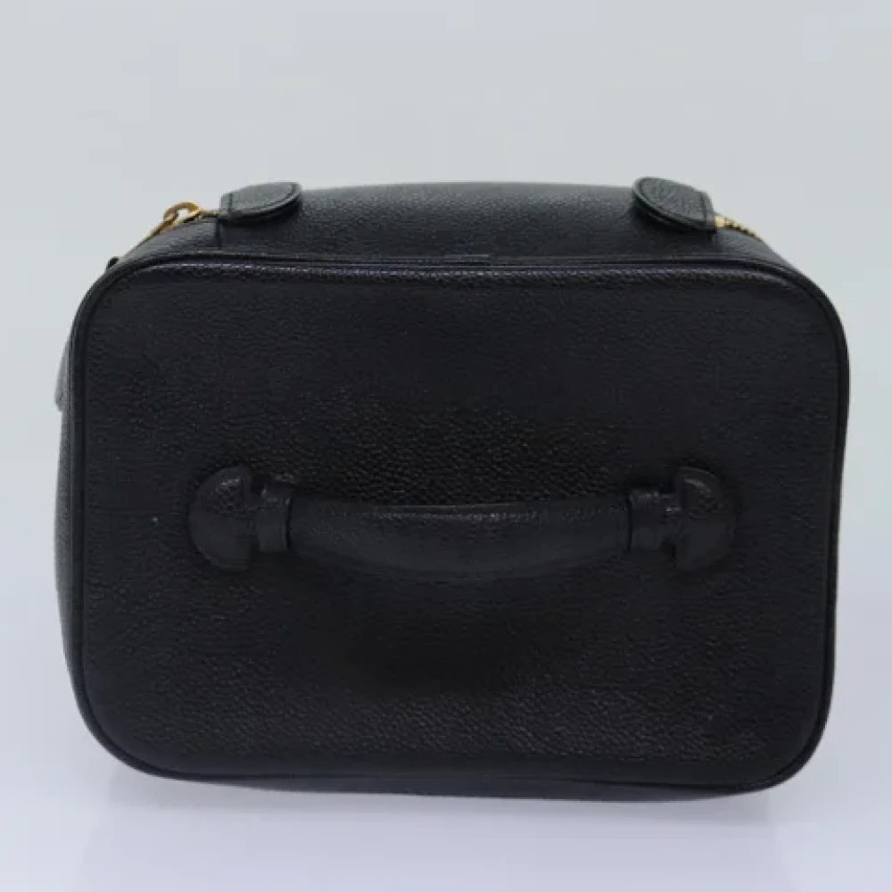 Chanel Vintage Pre-owned Leather pouches Black Dames