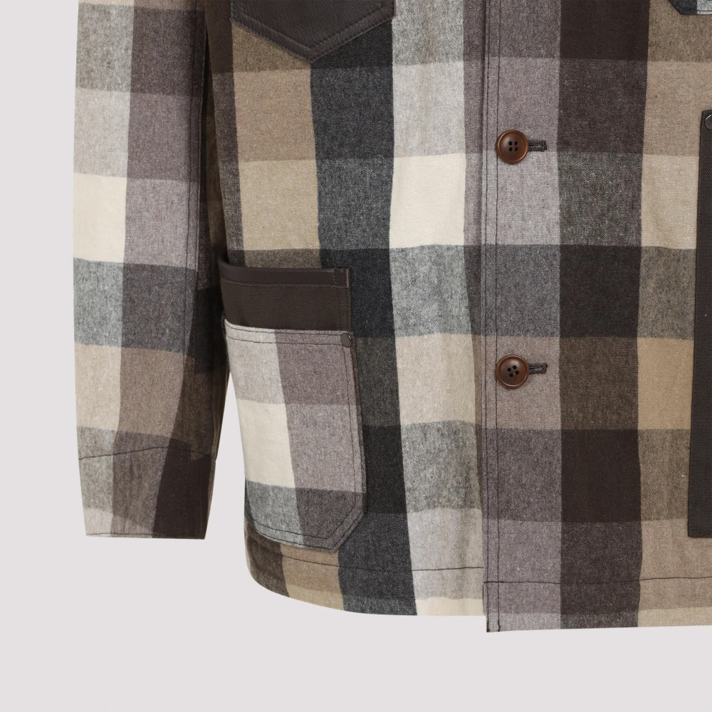 Junya Watanabe Bruin Beige Jas Multicolor Heren