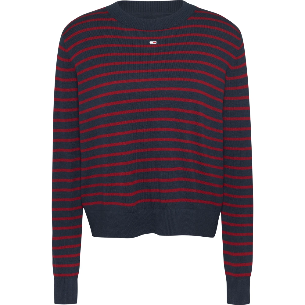 Tommy Jeans Donkerblauwe trui Multicolor Dames