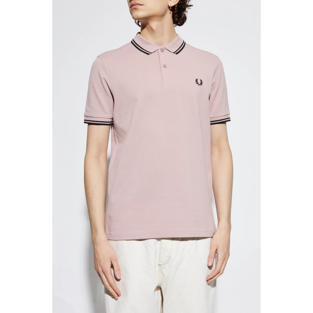 Comme des Garçons Polo met print Pink Heren