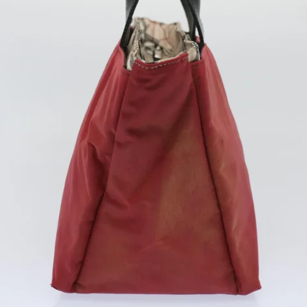 Burberry Vintage Pre-owned Fabric totes Red Dames