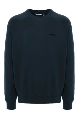 Blå Crew Neck Tröja Casual Stil