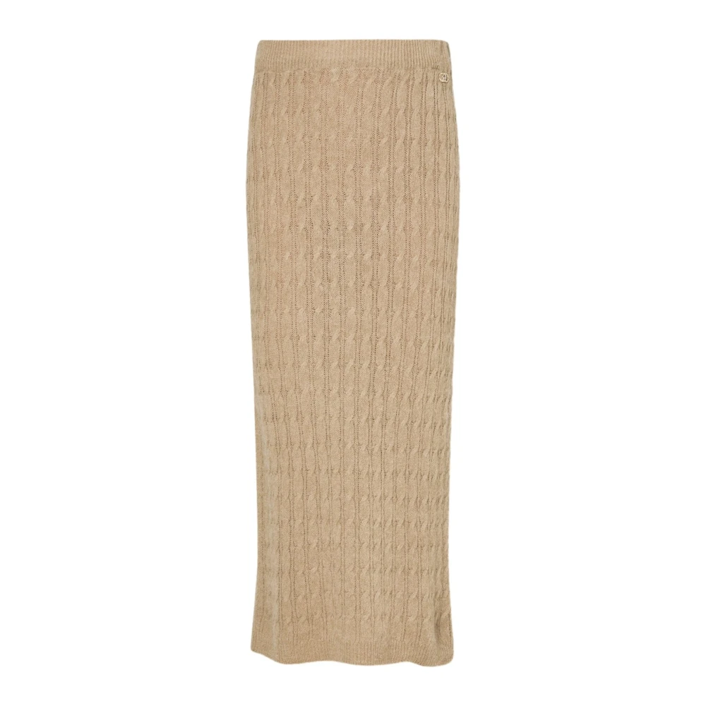 Liu Jo Casual Alpaca Blend Gebreide Rok Beige Dames