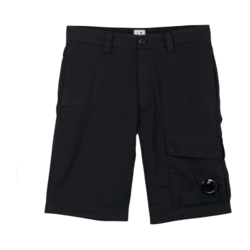 C.p. Company Men's Black Casual Shorts, 2XL, Bermuda Cargo Shorts