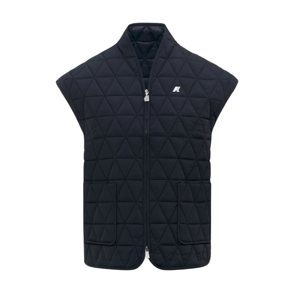 K-Way Vrouw Blauw Jassen Dames, S, Polyester, Saloire Diamond Gewatteerd Vest