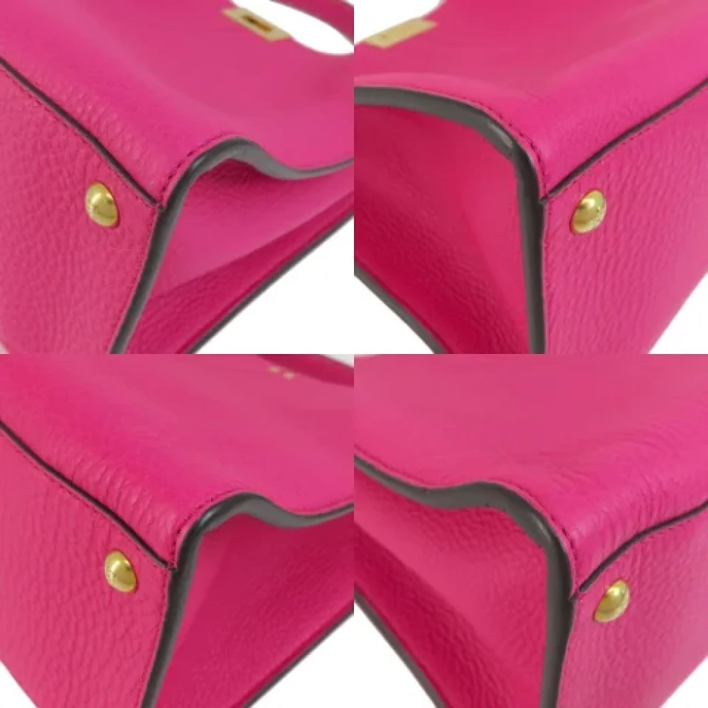 Fendi Vintage Pre-owned Leather handbags Pink Dames