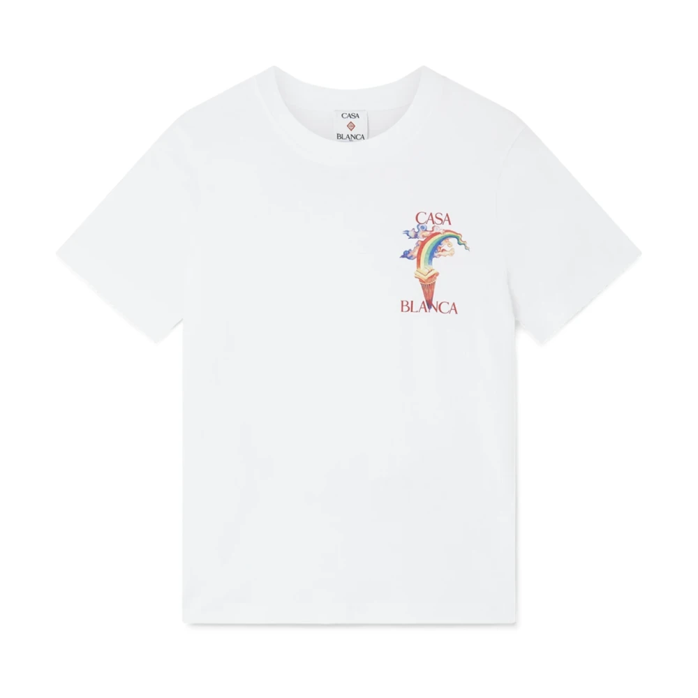 Casablanca Natuurleraar Grafisch T-shirt White Dames