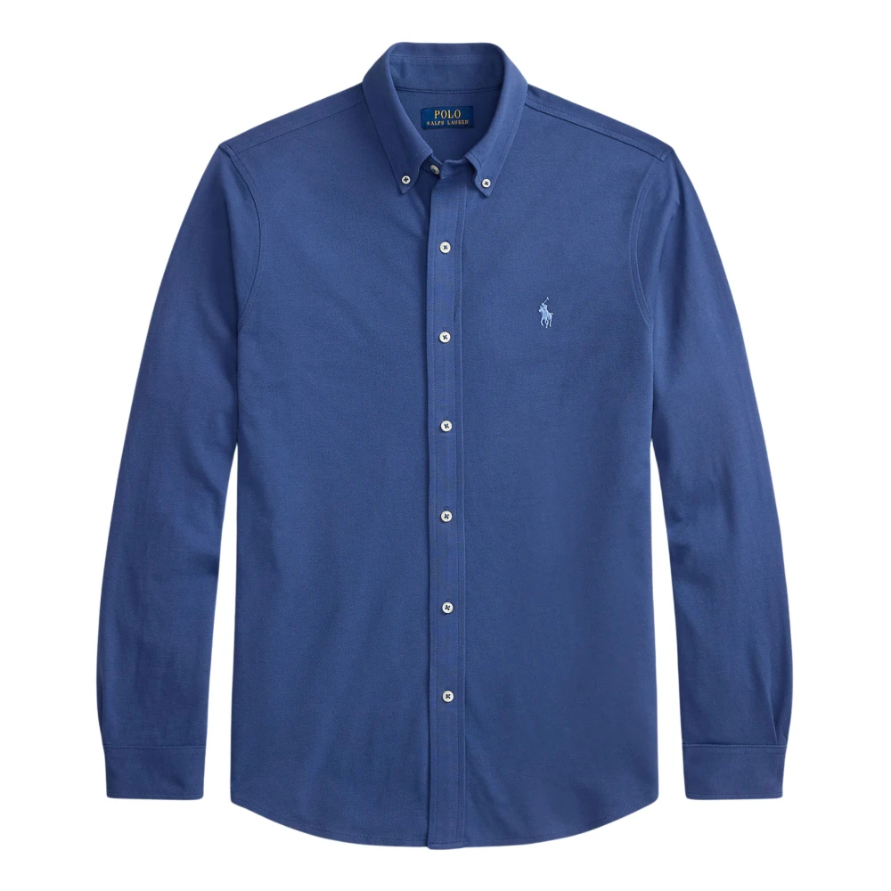 Ralph Lauren Men's Blue Casual Shirts, 2XL, Embroidered Pony Shirt