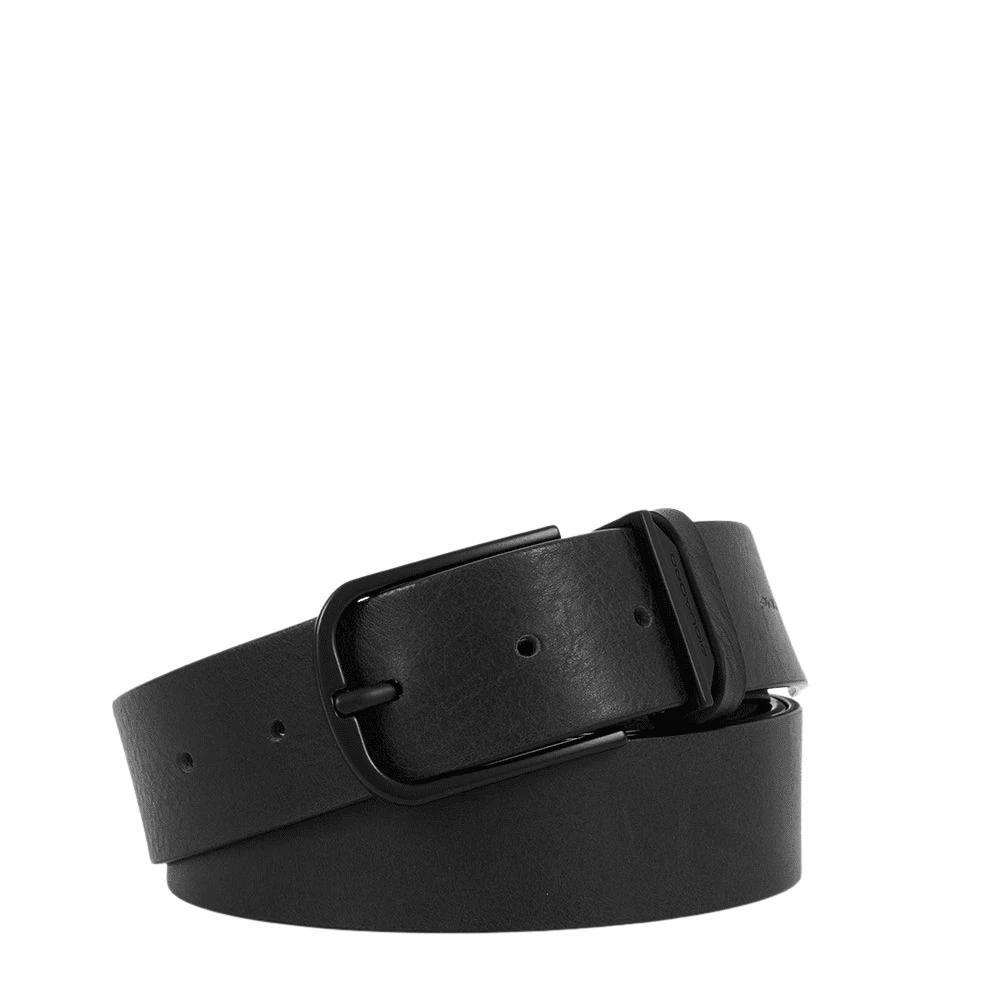 Piquadro Men's Black Belts, One Size, Harper Belt