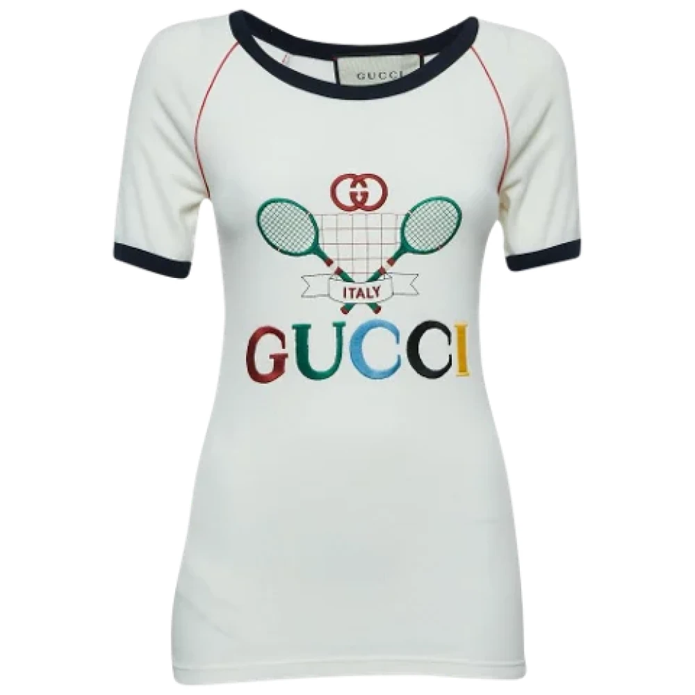 Gucci Vintage Pre-owned Cotton tops White Dames