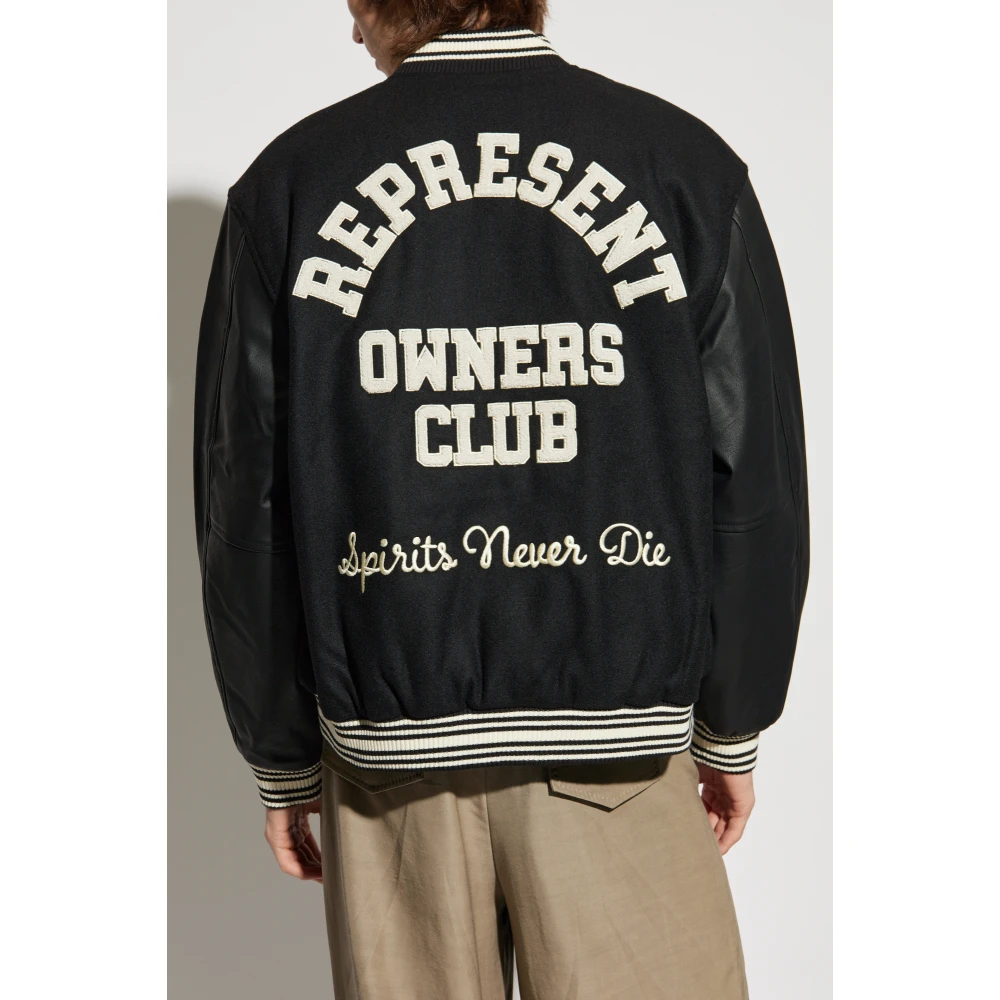Represent Wollen Jas Owners Club Black Heren