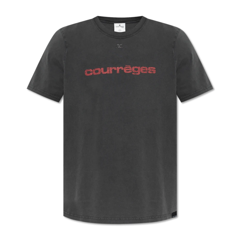 Courrèges T-shirt met print Gray Heren