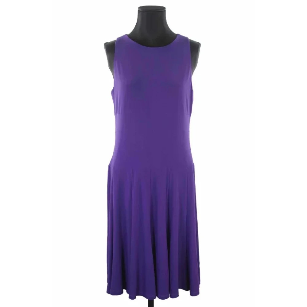 Ralph Lauren Pre-owned Polyester dresses Purple Dames