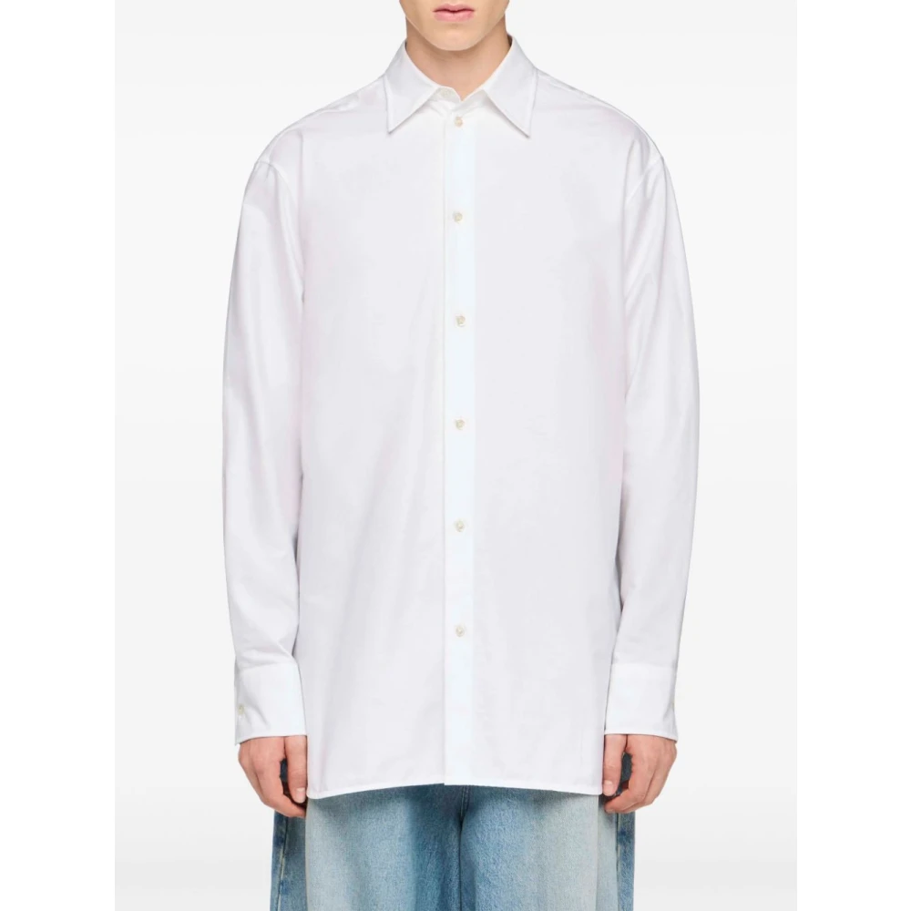 JW Anderson Witte Oxford Overhemd Klassieke Stijl White Heren