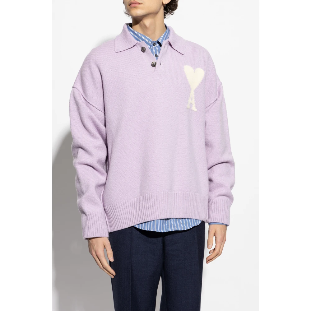 Ami Paris Polotrui Purple Heren