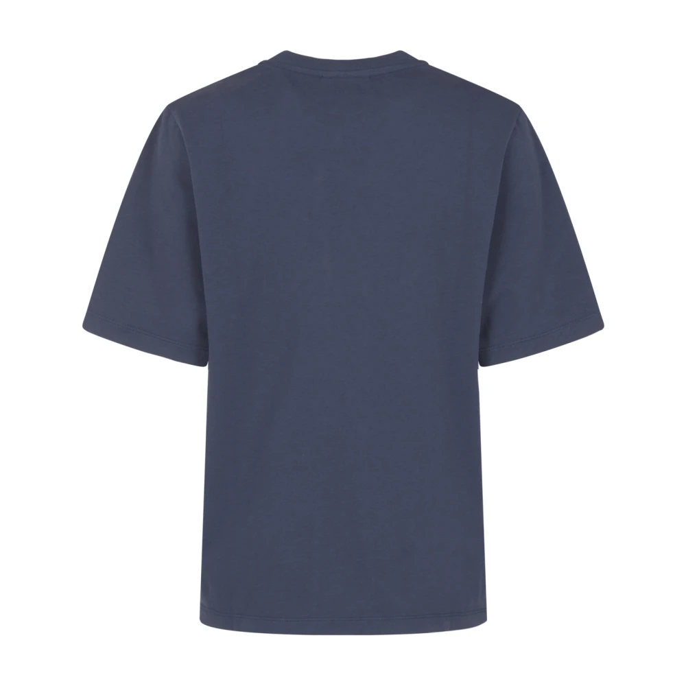 Maison Kitsuné Bloemen Comfort T-shirt Blue Dames