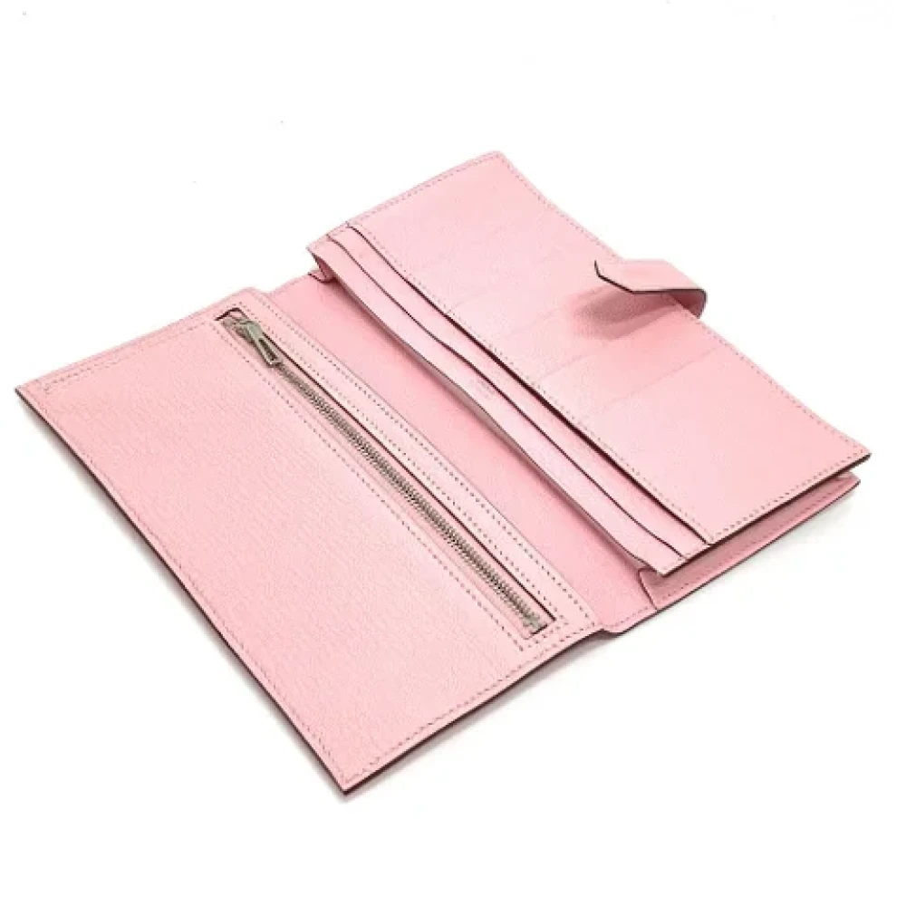 Hermès Vintage Pre-owned Leather wallets Pink Dames