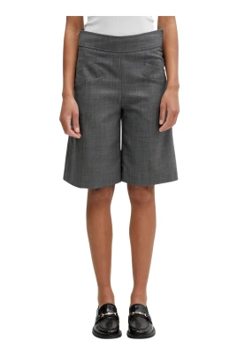 Shorts i grå ullmelange