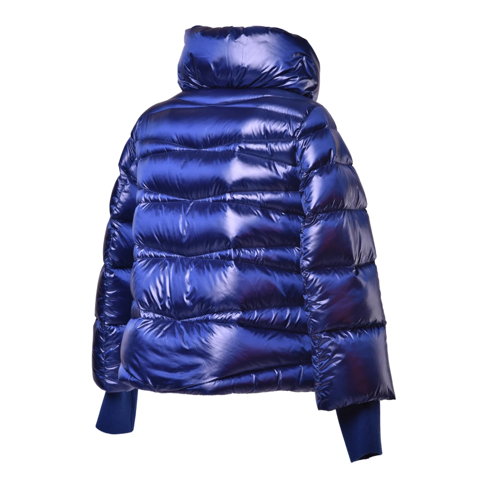Baldinini Down jacket in blue nylon Blue Dames