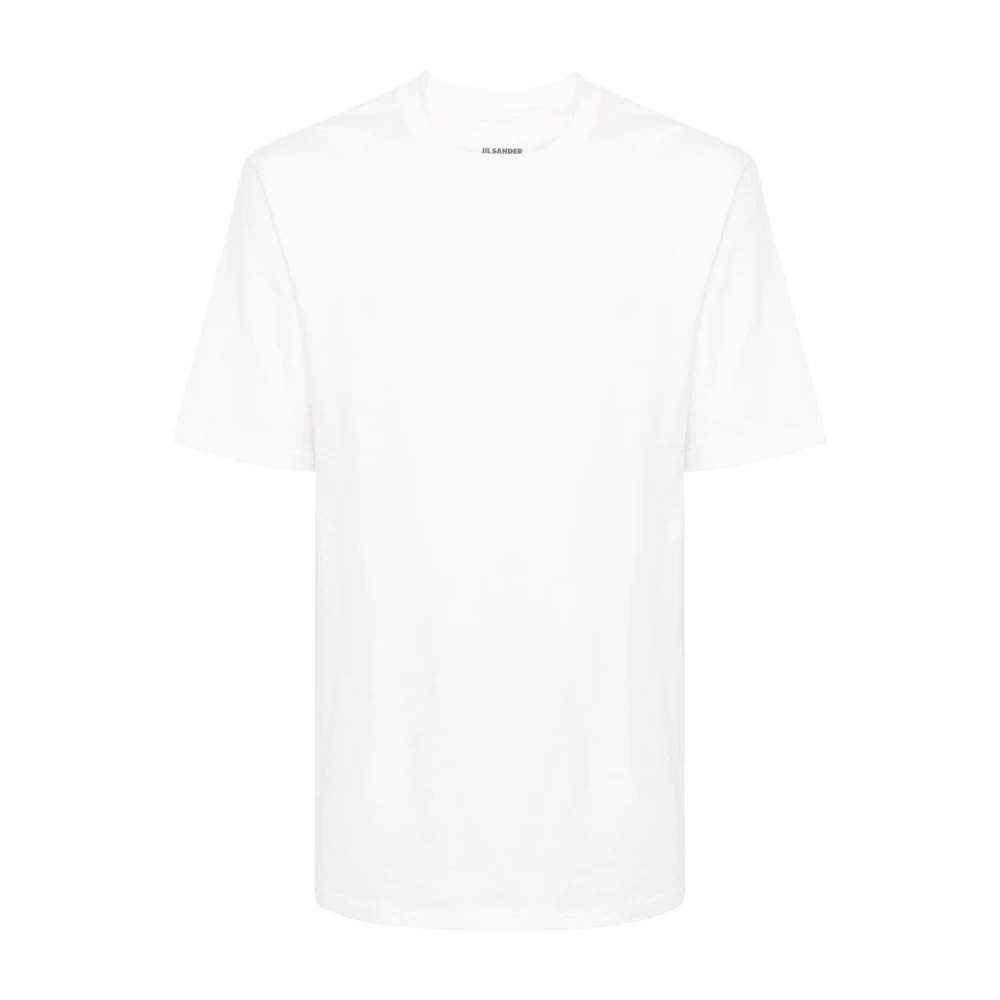 Jil Sander Mannelijk Wit Tops Heren, M, Katoen, T-Shirt