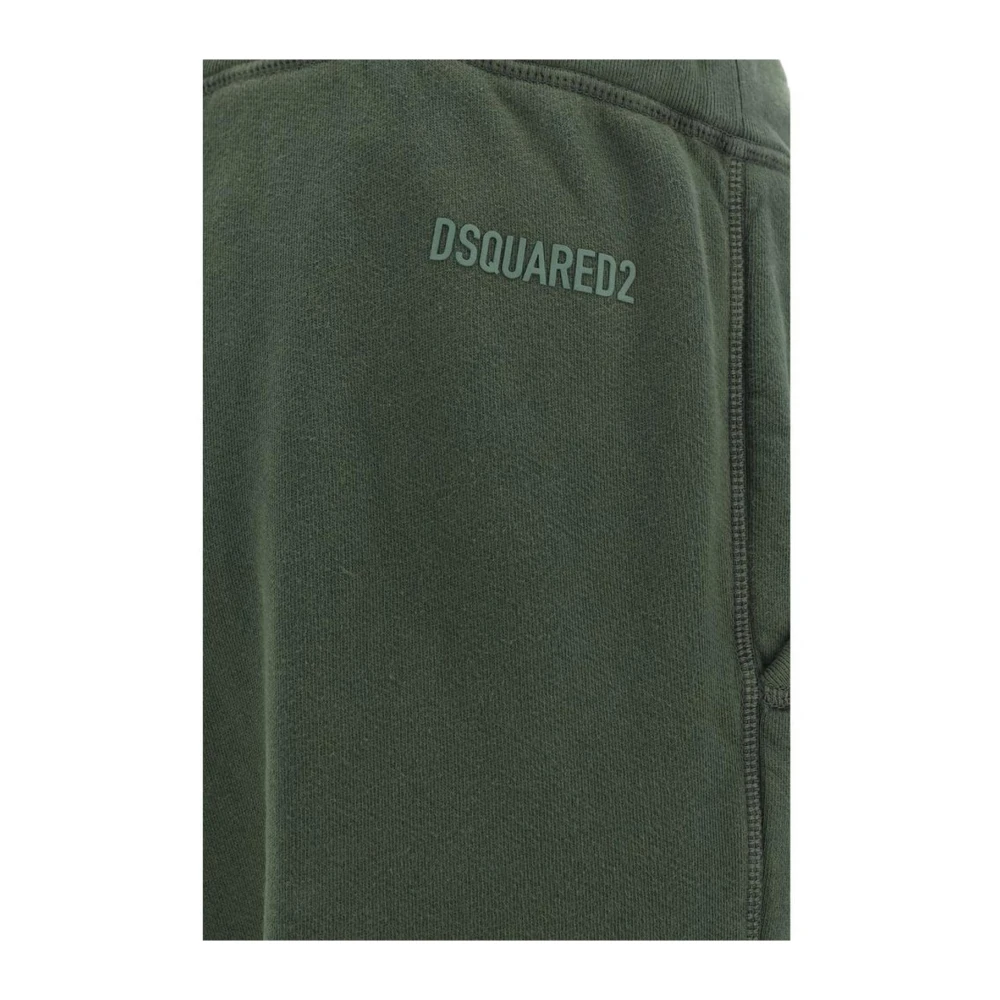 Dsquared2 Katoenen Jogger Sweatpants met Koord Green Heren