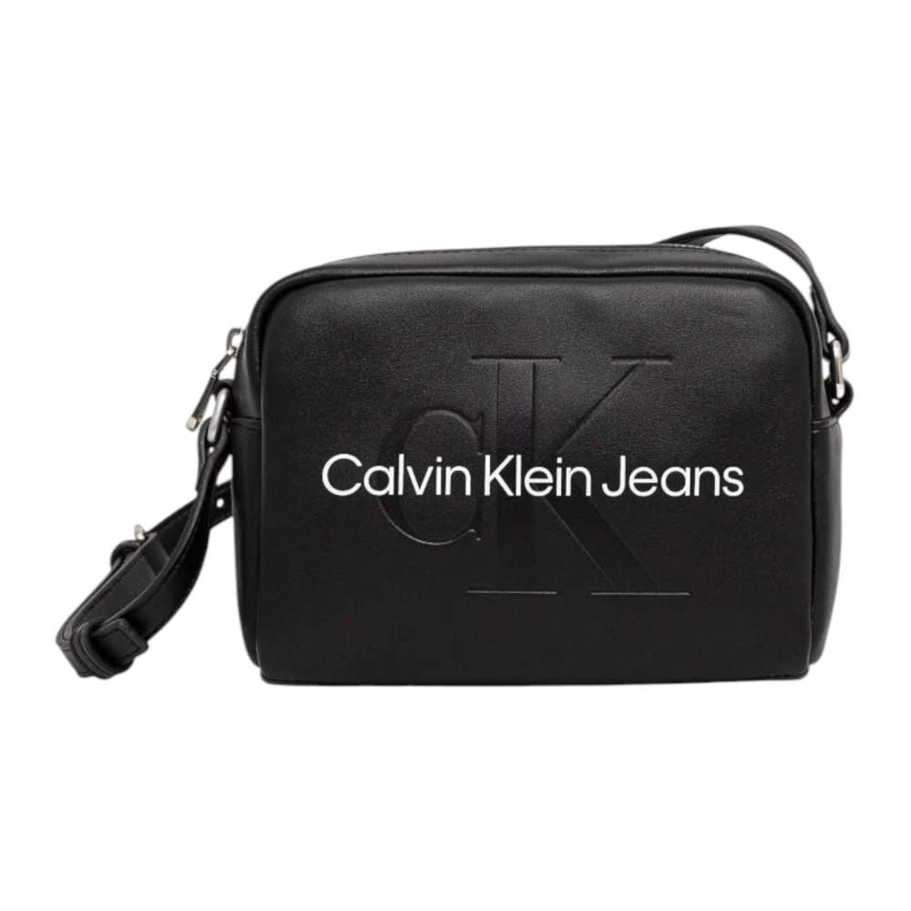 Calvin Klein Jeans Stijlvolle Dames Tas Herfst Winter Collectie Black Dames