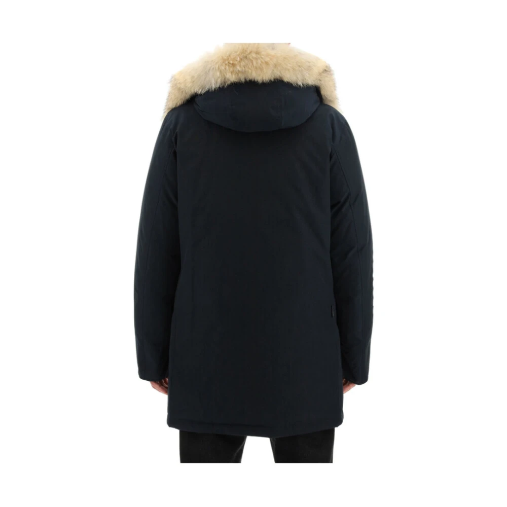 Woolrich Donkerblauwe Arctic Parka met Afneembare Bontkraag Blue Heren