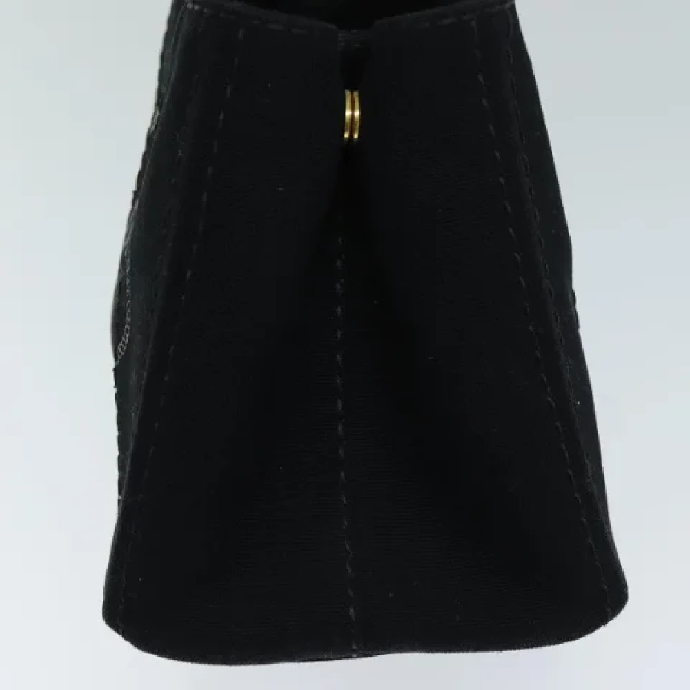 Prada Vintage Pre-owned Canvas handbags Black Dames