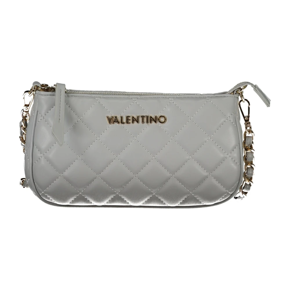 Valentino by Mario Valentino Grijze Schoudertas met Ketting en Rits Gray Dames